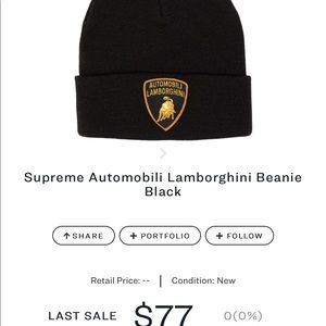 SUPREMEx Lamborghini beanie